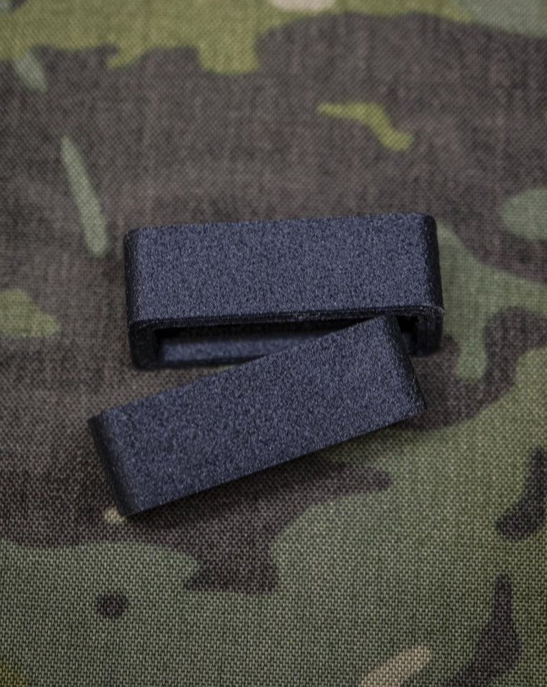 Solid Belt Clips. 3D Printed with glass fiber reinforced nylon.