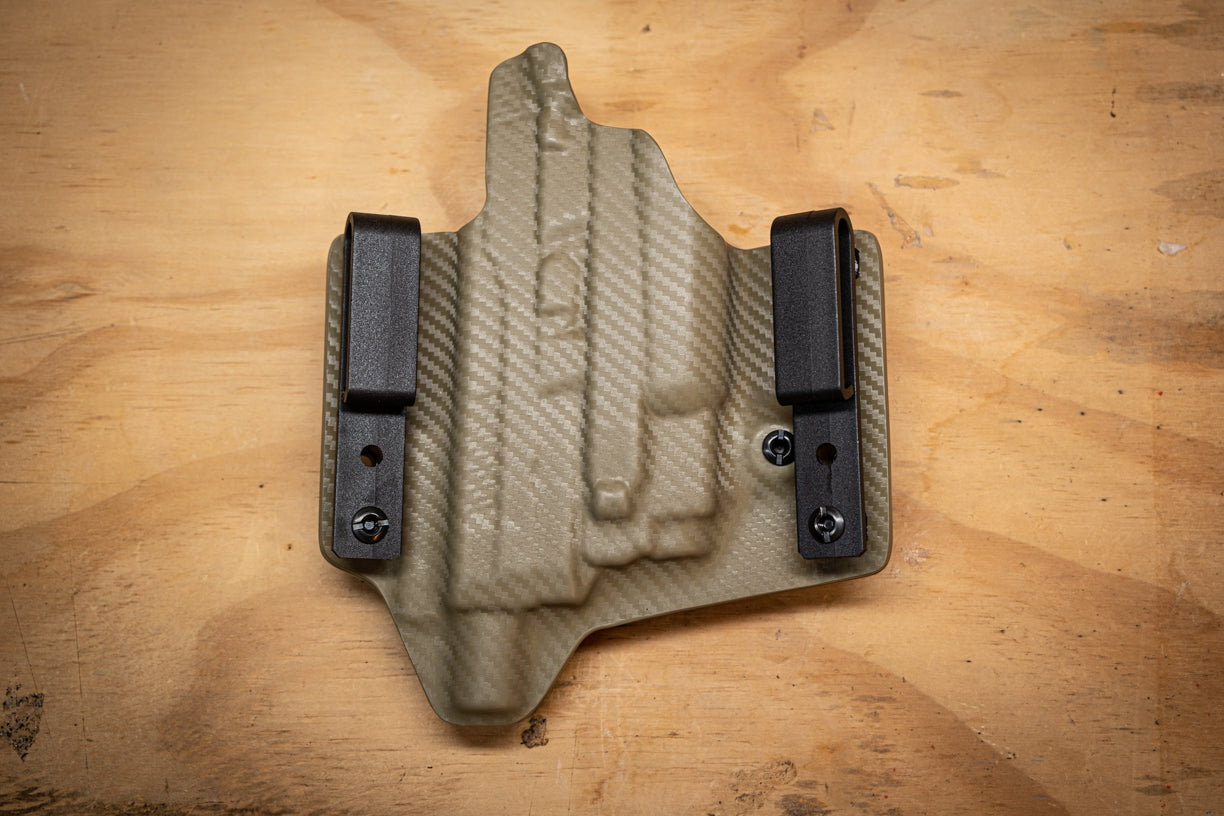 OWB (Outside Waistband) Light Bearing Holster FNH FNX 45 Tactical with Olight Baldr Mini