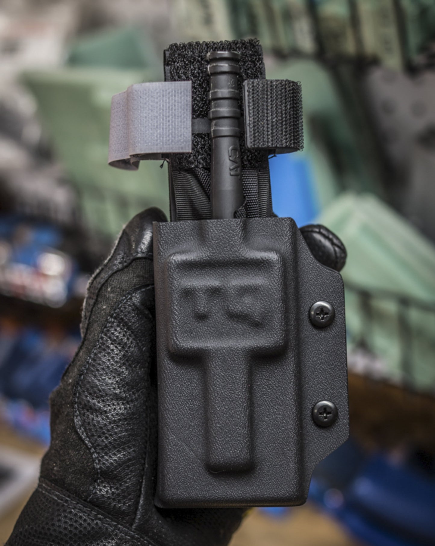 TQ Holder in Black Kydex. Perfect for Law Enforcement who have to have black for their gear.