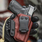 IWB Kydex Holster for a S&W M&P Shield in Blood Red Kydex.
