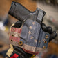 OWB Non-Light Bearing Kydex Holster in Betsy Ross infused Kydex for a Glock 19.